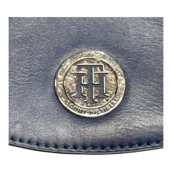 Tommy Hilfiger Patriotic Red White Blue Striped Tote Bag Zipper Top Handle READ - Picture 14 of 16